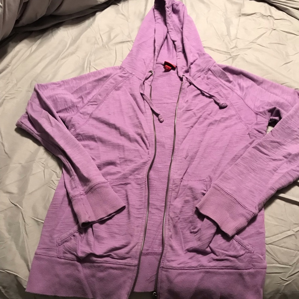 Purple light weight zip up